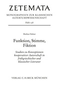 Cover: Funktion, Stimme, Fiktion - C.H.BECK