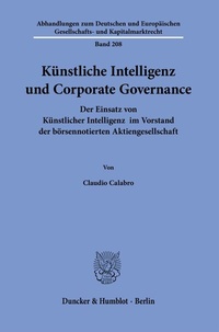 Abbildung von: Künstliche Intelligenz und Corporate Governance. - Duncker & Humblot