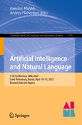 Cover: Artificial Intelligence and Natural Language - Springer