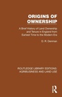 Cover: Origins of Ownership - Routledge