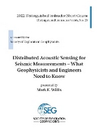 Enlarge image Cover: Distributed Acoustic Sensing for Seismic Measurements - Society of Exploration Geophysicists