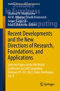 Cover: Recent Developments and the New Directions of Research, Foundations, and Applications - Springer