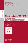 Cover: Blockchain - ICBC 2022 - Springer