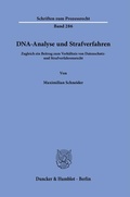 Cover: DNA-Analyse und Strafverfahren. - Duncker & Humblot