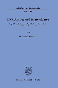 Abbildung von: DNA-Analyse und Strafverfahren. - Duncker & Humblot