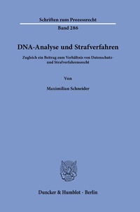Abbildung von: DNA-Analyse und Strafverfahren. - Duncker & Humblot