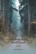 Cover: Style Writs for the Sheriff Court - Bloomsbury Professional