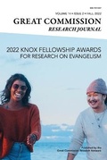 Cover: Great Commission Research Journal Fall 2022 - Martel Press