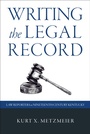 Cover: Writing the Legal Record - The University Press of Kentucky