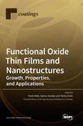 Cover: Functional Oxide Thin Films and Nanostructures - MDPI AG