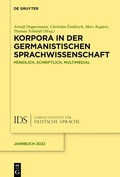 Cover: Korpora in der germanistischen Sprachwissenschaft - De Gruyter