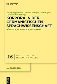 Abbildung von: Korpora in der germanistischen Sprachwissenschaft - De Gruyter