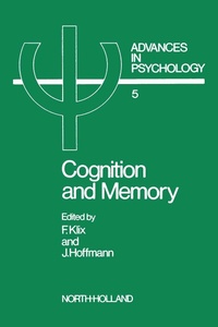 Enlarge image Cover: Cognition and Memory - Elsevier