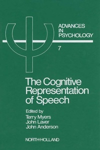 Enlarge image Cover: The Cognitive Representation of Speech - Elsevier