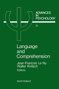 Enlarge image Cover: Language and Comprehension - Elsevier