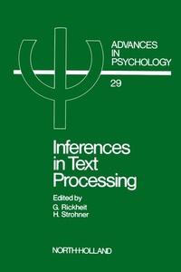 Enlarge image Cover: Inferences in Text Processing - Elsevier