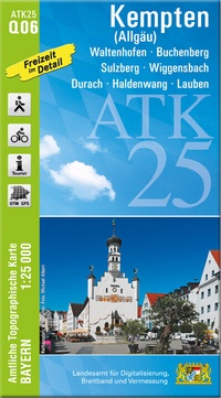 Abbildung von: ATK25-Q06 Kempten (Allgäu) (Amtliche Topographische Karte 1:25000) - Landesamt für Digitalisierung, Breitband und Vermessung, Bayern