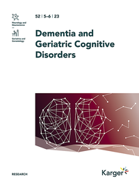 Abbildung von: Dementia and Geriatric Cognitive Disorders - S. Karger