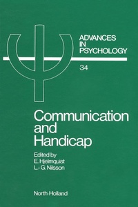 Enlarge image Cover: Communication and Handicap - North-Holland
