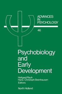 Enlarge image Cover: Psychobiology and Early Development - North-Holland