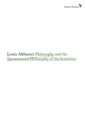 Cover: Philosophy and the Spontaneous Philosophy of the Scientists - Verso Books