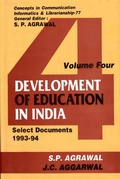 Cover: Development of Education in India: Select Documents 1993-94 (Concepts in Communication Informatics and Librarianship-77) - Concept Publishing Company Pvt Ltd