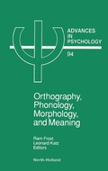 Cover: Orthography, Phonology, Morphology and Meaning - Elsevier