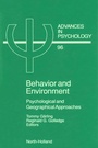 Cover: Behavior and Environment - North-Holland