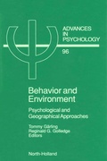 Cover: Behavior and Environment - North-Holland