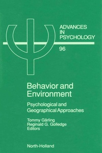 Enlarge image Cover: Behavior and Environment - North-Holland