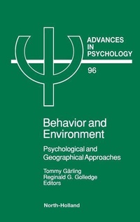 Enlarge image Cover: Behavior and Environment: Volume 96 - North-Holland