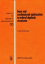 Cover: Linear and Combinatorial Optimization in Ordered Algebraic Structures - Elsevier
