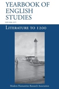 Cover: Literature to 1200 (Yearbook of English Studies (52) 2022) - Modern Humanities Research Association