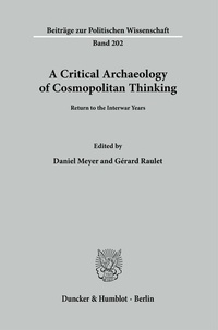 Abbildung von: A Critical Archaeology of Cosmopolitan Thinking. - Duncker & Humblot