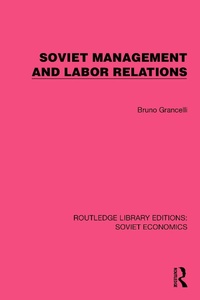 Abbildung von: Soviet Management and Labor Relations - Routledge