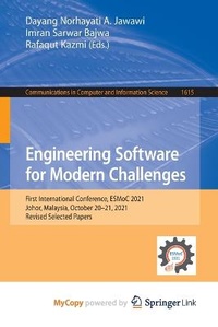 Enlarge image Cover: Engineering Software for Modern Challenges - Springer