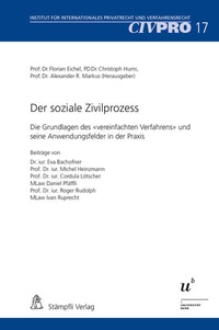 Abbildung von: Der soziale Zivilprozess - Stämpfli Verlag