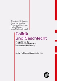 Abbildung von: Politik und Geschlecht - Verlag Barbara Budrich