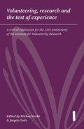 Cover: Volunteering, Research and the Test of Experience - UEA Publishing Project