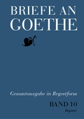 Cover: Briefe an Goethe - J.B. Metzler