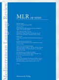 Cover: Mediterranean Language Review 29 (2022) - Harrassowitz Verlag