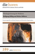 Cover: Wiedergewinnung der Moderne - Wallstein