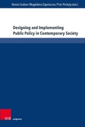 Cover: Designing and Implementing Public Policy in Contemporary Society - V&R unipress