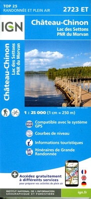 Abbildung von: Chateau-Chinon / Lac des Settons / PNR du Morvan: 2723ET - Institut Geographique National