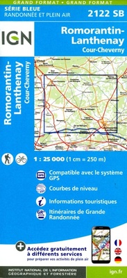 Abbildung von: Romorantin-Lanthenay - Cour-Cheverny: 2122 - Institut Geographique National
