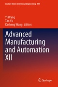 Cover: Advanced Manufacturing and Automation XII - Springer