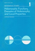 Cover: Holomorphic Functions, Domains of Holomorphy and Local Properties - Elsevier