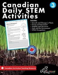 Enlarge image Cover: Canadian Daily Stem Activities Grade 3 - Chalkboard Publishing Inc