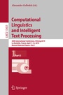 Cover: Computational Linguistics and Intelligent Text Processing - Springer