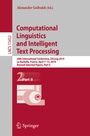 Cover: Computational Linguistics and Intelligent Text Processing - Springer
